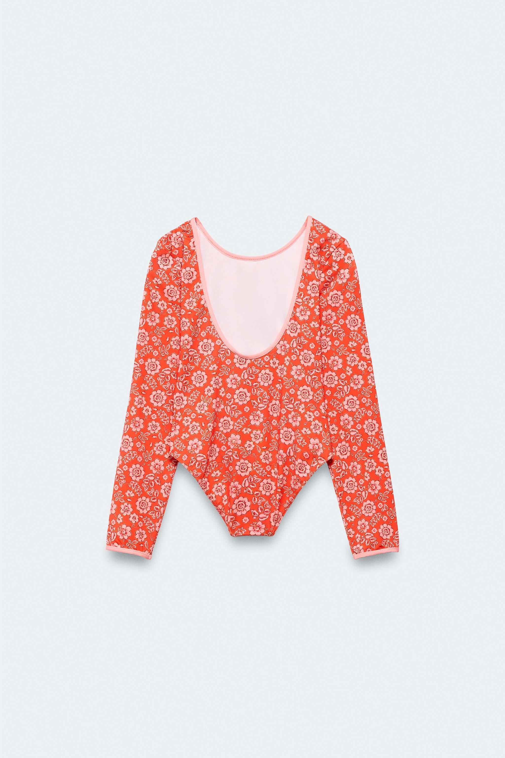 4-14 YEARS/ LONG SLEEVE FLORAL SWIMSUIT LIMITED EDITION | Zara US