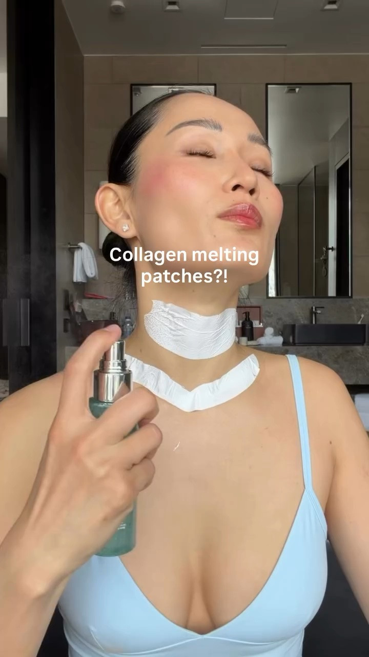 Trying the collagen melting patches I picked up in Seoul. I’ve been dealing with tech neck from constantly looking down at my phone/laptop and started noticing neck lines + wrinkles earlier than I expected… so neck care is officially part of the skincare routine now.