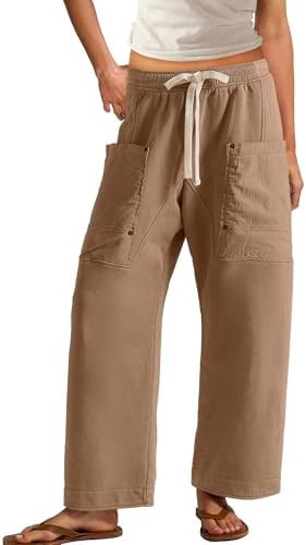 Panadila Women Wide Leg Pants Drawstring Barrel Sweatpants Baggy Cargo Pants Lounge Trousers with... | Amazon (US)