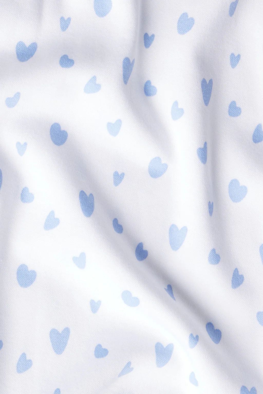 Pima Ruffle Shorts Set in Hydrangea Mini Heart | Lake Pajamas
