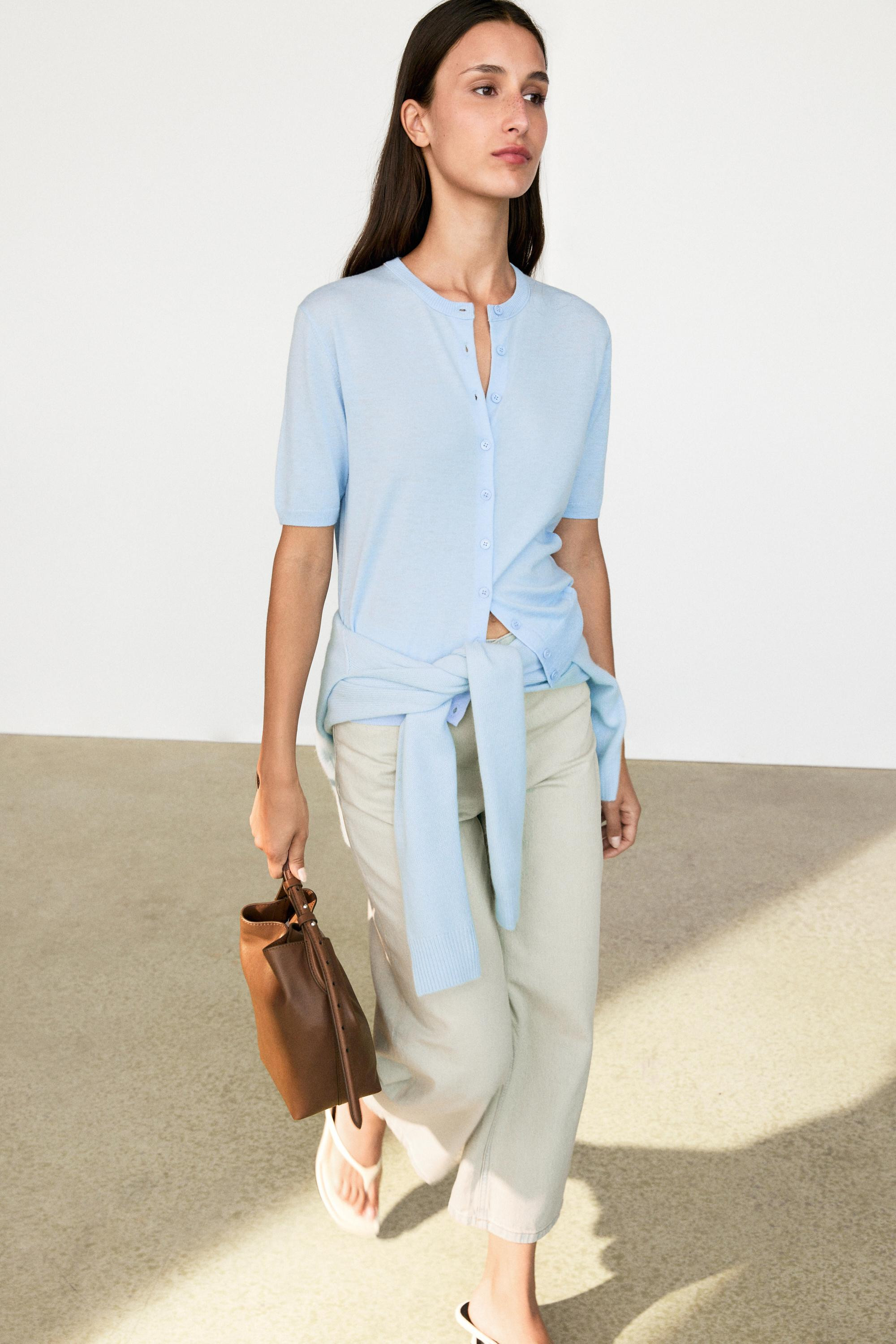 Short sleeve cardigan | Massimo Dutti US