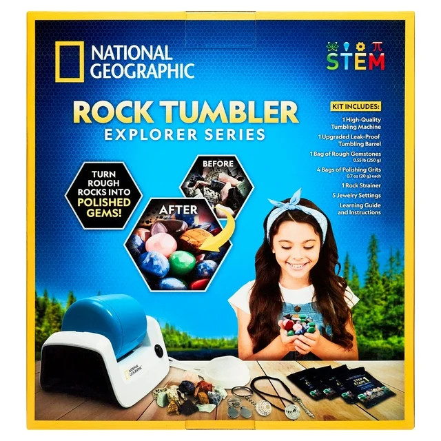 National Geographic Rock Tumbler Science Set for Child or Teen Ages 8 Years and up | Walmart (US)