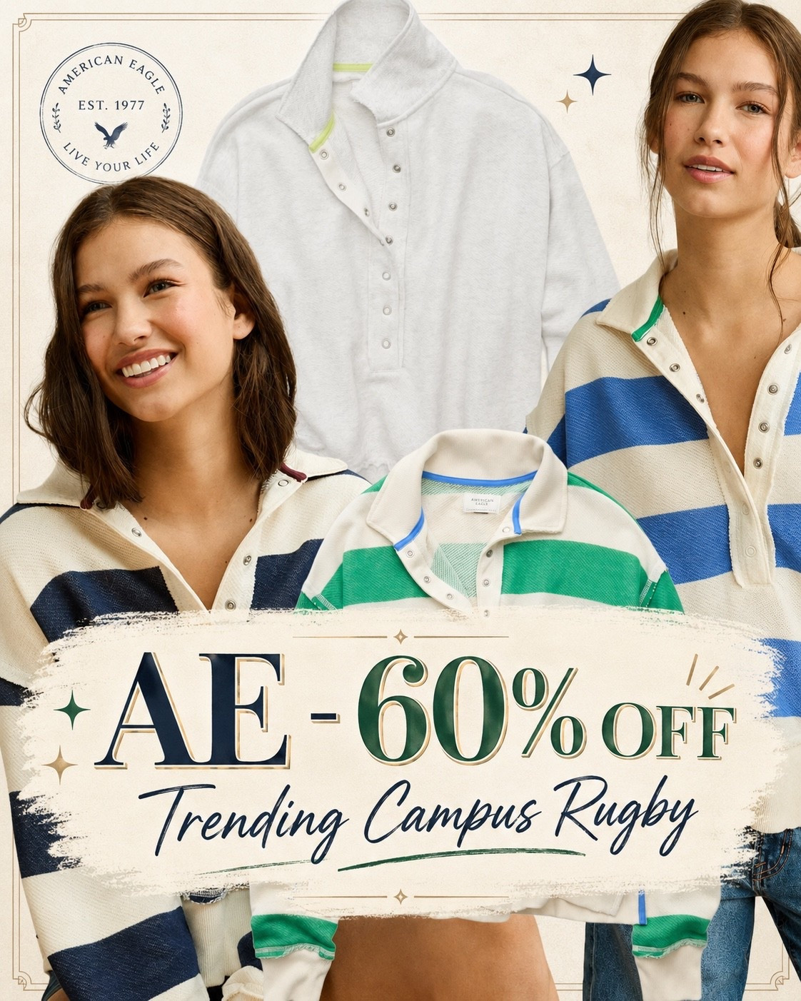 AE Campus Rugby Sweatshirt #AE #college #backtoschool #rugbysweatshirt #over40style #over50style #stylishat50 - how to look stylish at 50 - how to look trendy and stylish at 40 - 50 and not frumpy dumpy - 40 and trendy and stylish #40andnotdumpy #50andstylish

#LTKOver40 #LTKSaleAlert #LTKTall