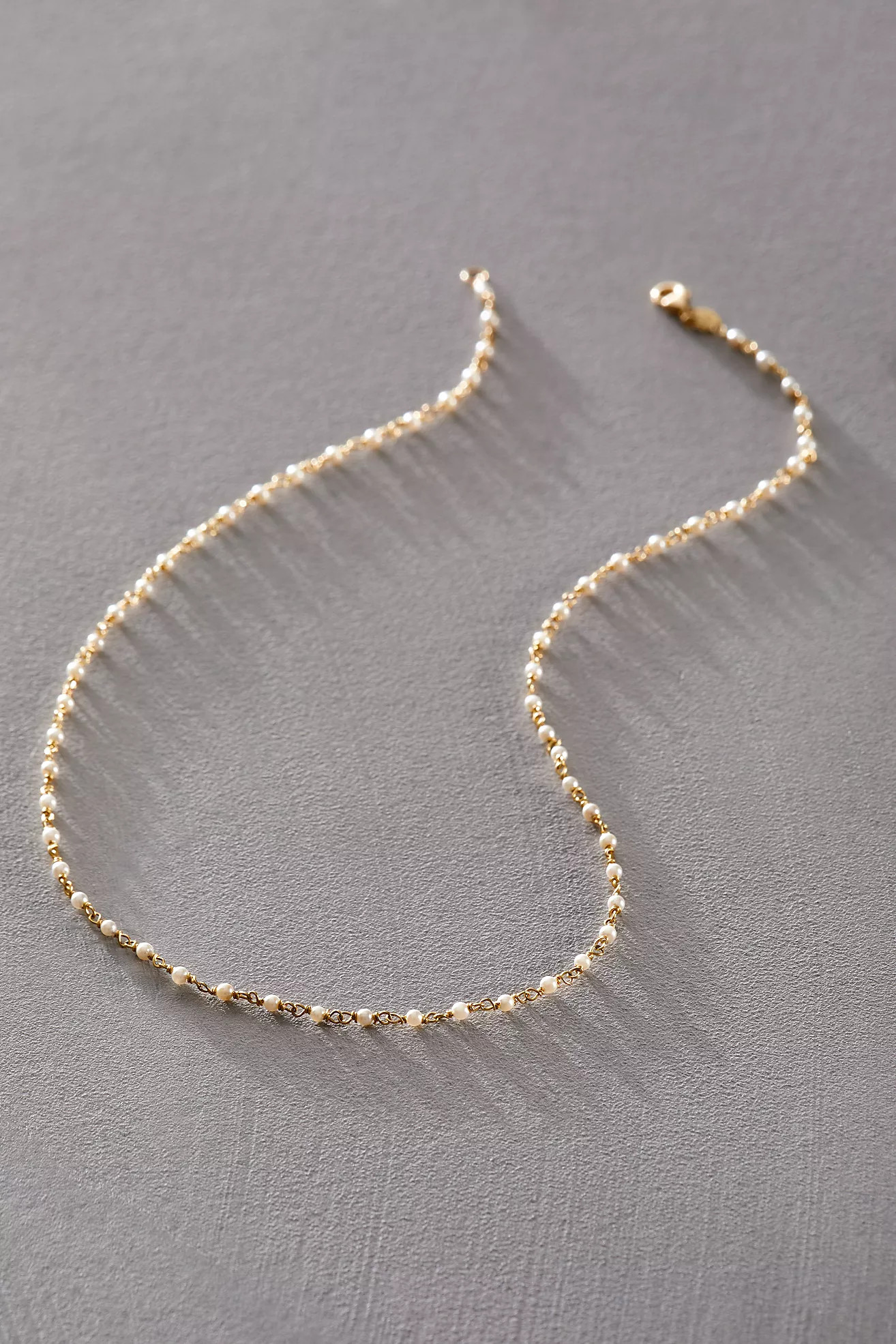 Maura Green Delicate Pearl Beaded Necklace | Free People (Global - UK&FR Excluded)