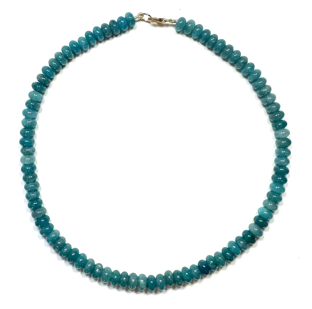 peacock blue angelite candy necklace | Theodosia Jewelry
