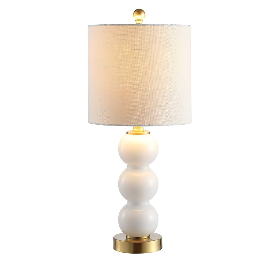 Amazon.com: JONATHAN Y JYL1021A February 21" Glass/Metal LED Table Lamp Contemporary Bedside Desk... | Amazon (US)