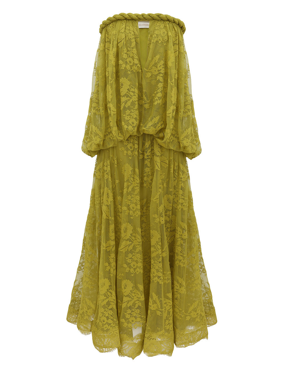 Luna Lace Bandeau Gown - Pistachio | ZIMMERMANN (US, CA, EU, MENA)