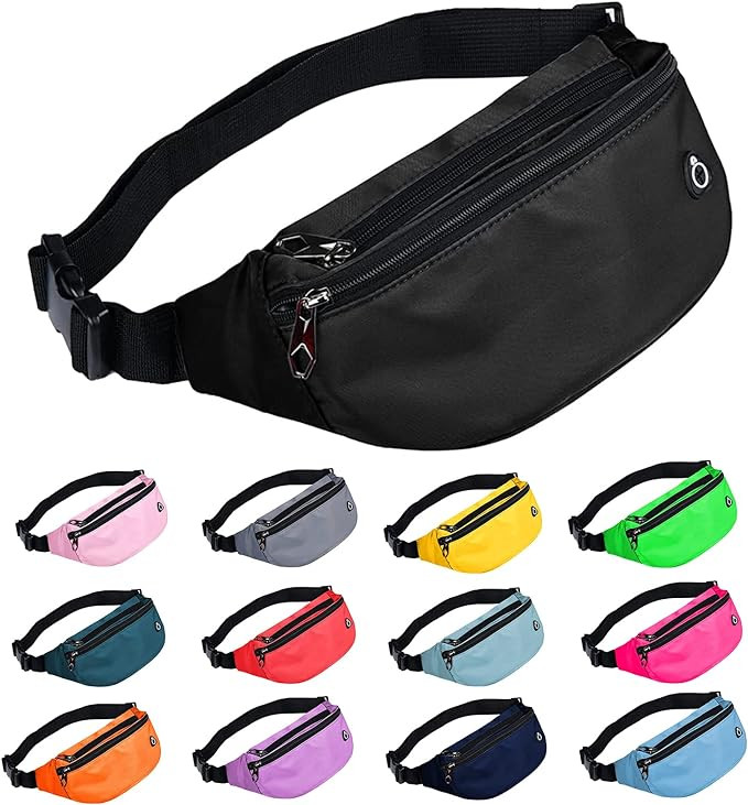 Fanny Pack for Men Women, Waterproof Sports Waist Bag Pack, Belt Bag for Travel Hiking Running | Amazon (US)
