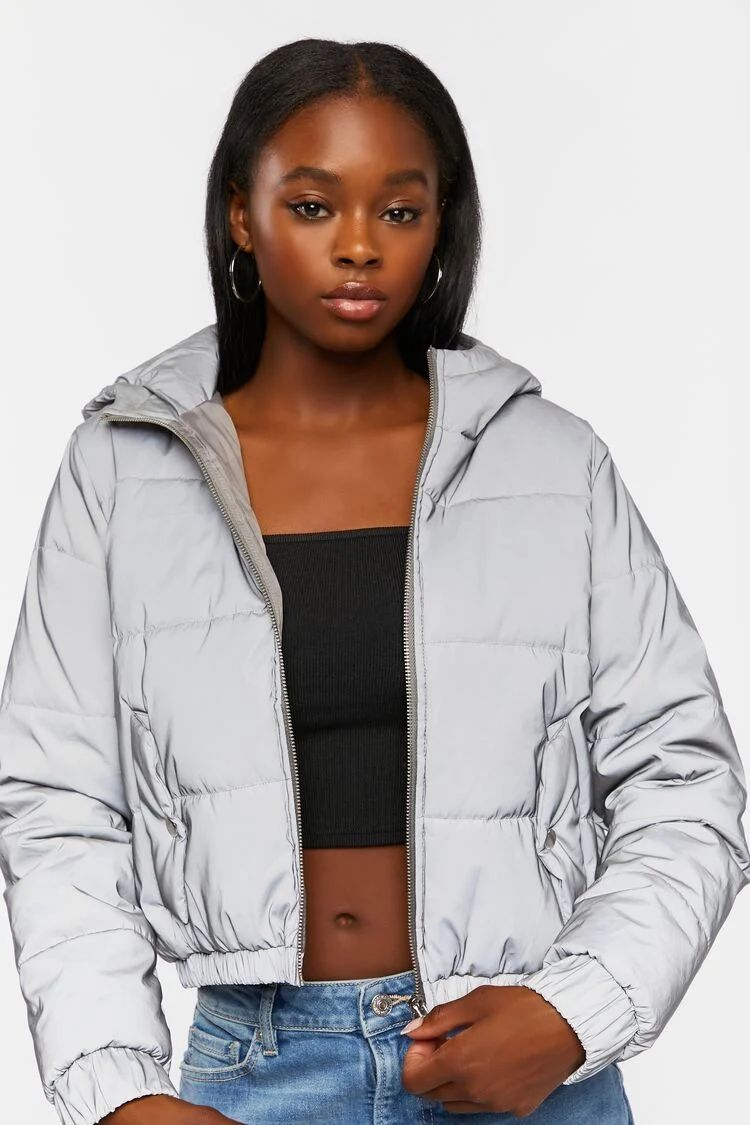 Reflective Hooded Puffer Jacket | Forever 21 (US)