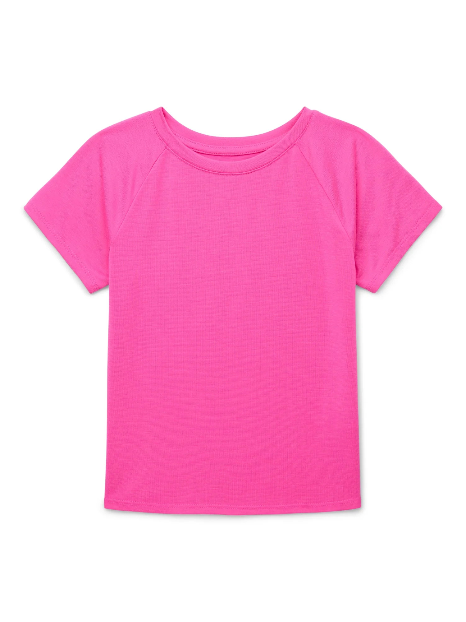 Athletic Works Girls Active Tee with Short Sleeves, Sizes 4-18 & Plus - Walmart.com | Walmart (US)