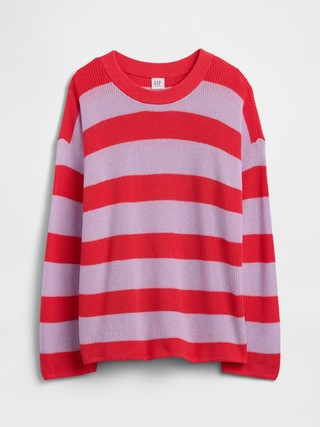 Kids Oversized Stripe Crewneck Sweater | Gap Factory | Gap Factory