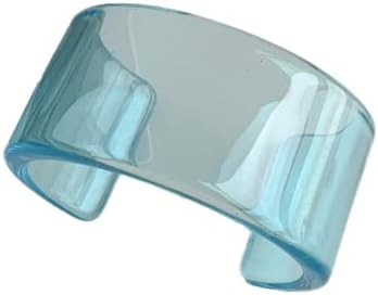 Fuqimanman2020 Colorful Transparent Acrylic Resin Geometric Cuff Bangle Open Wrap Wide Bracelet C... | Amazon (UK)