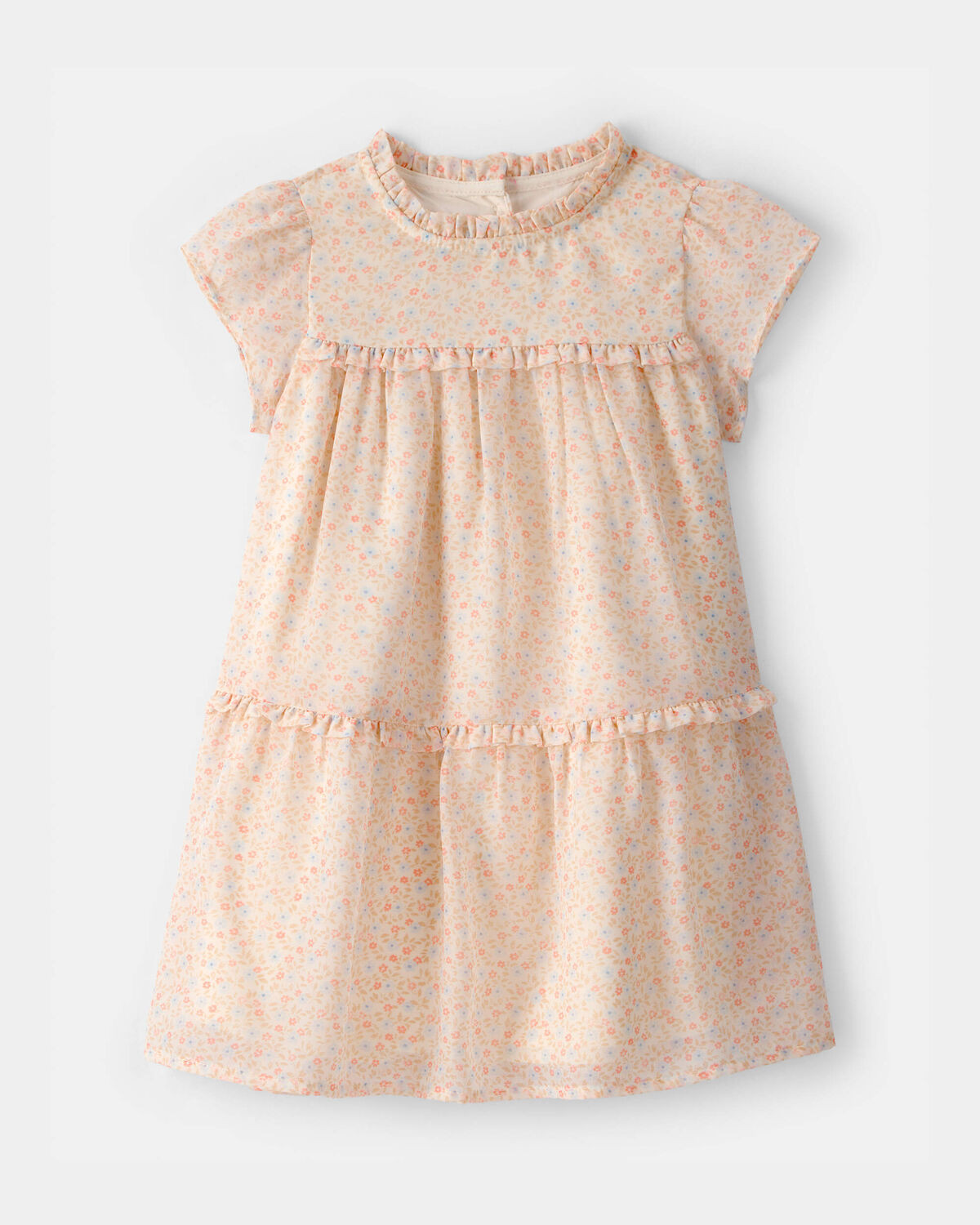 Toddler Girl Floral Tiered Chiffon Dress - Pink | Carter's Inc