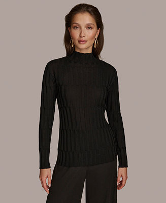 Donna Karan New York Women's Mock-Neck Merino Wool Sweater  - Macy's | Macy's