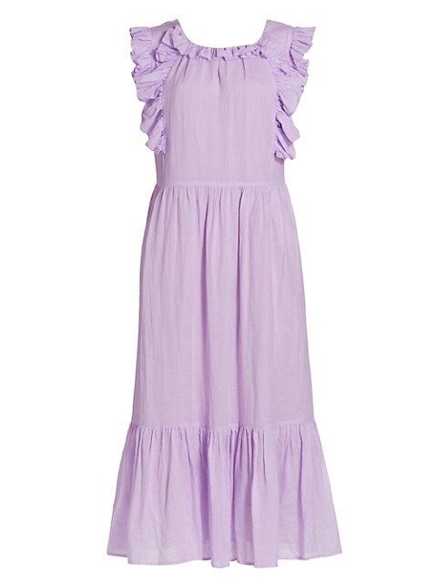 Pleated Ruffle Midi Dress | Saks Fifth Avenue