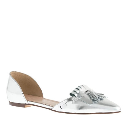 Mirror metallic d'Orsay loafer flats | J.Crew US