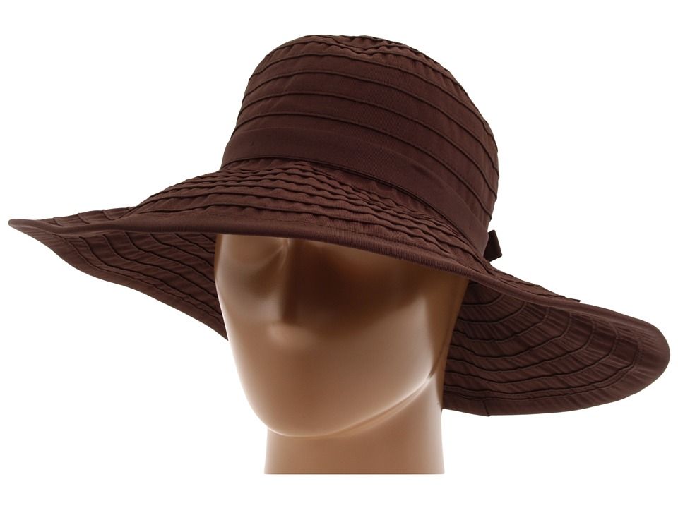 San Diego Hat Company RBL299 Crushable Ribbon Floppy Hat (Brown) Traditional Hats | Zappos