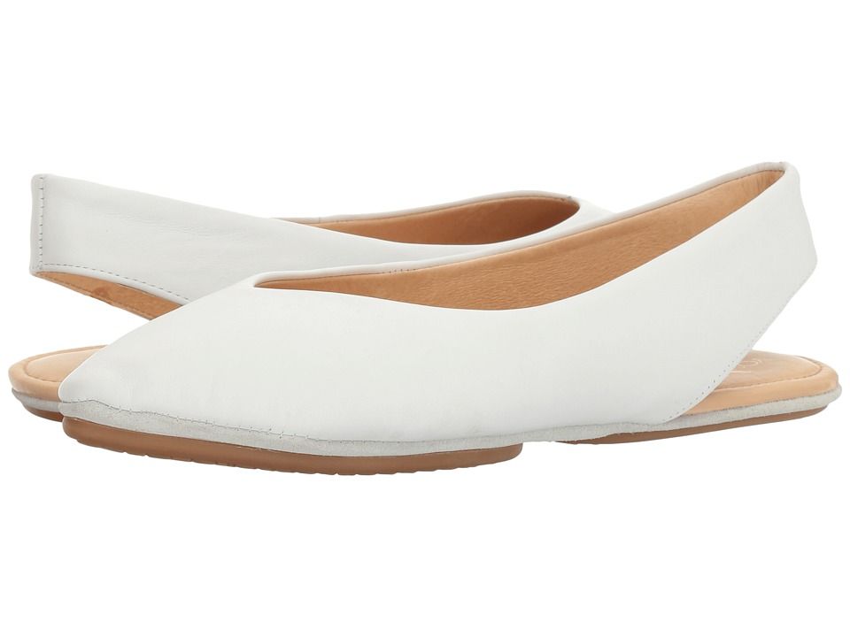 Yosi Samra - Sling-Back Flat (White) Women's Flat Shoes | 6pm