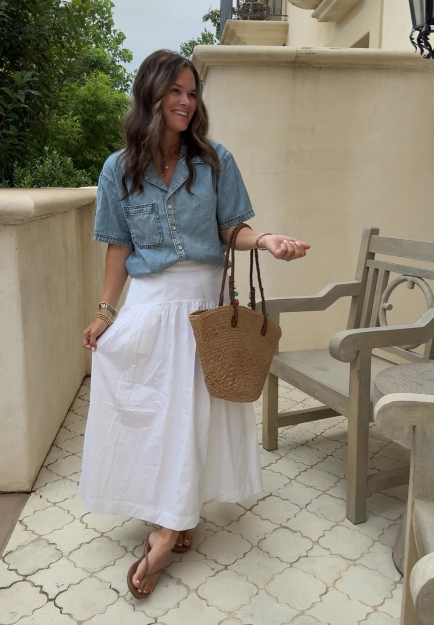 Proof that denim and white never miss 🤍 Such an easy outfit for brunch, church, or a summer dinner

#LTKootd #LTKmomlife #LTKdayinmylife