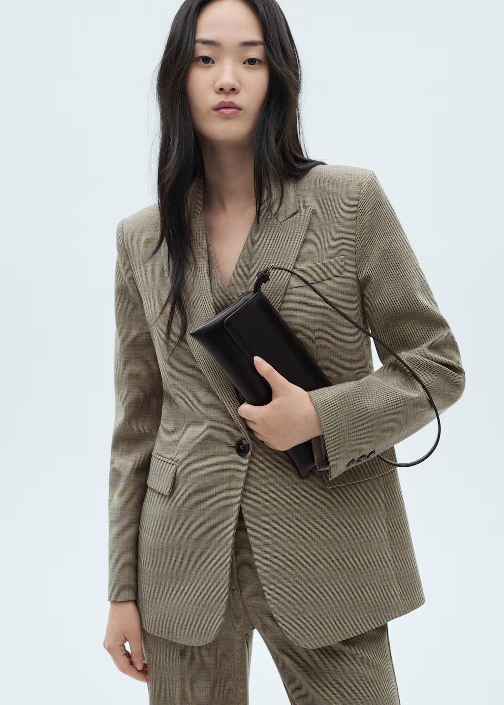 Micro houndstooth suit blazer - Women | MANGO USA | Mango (US/MX/AU)