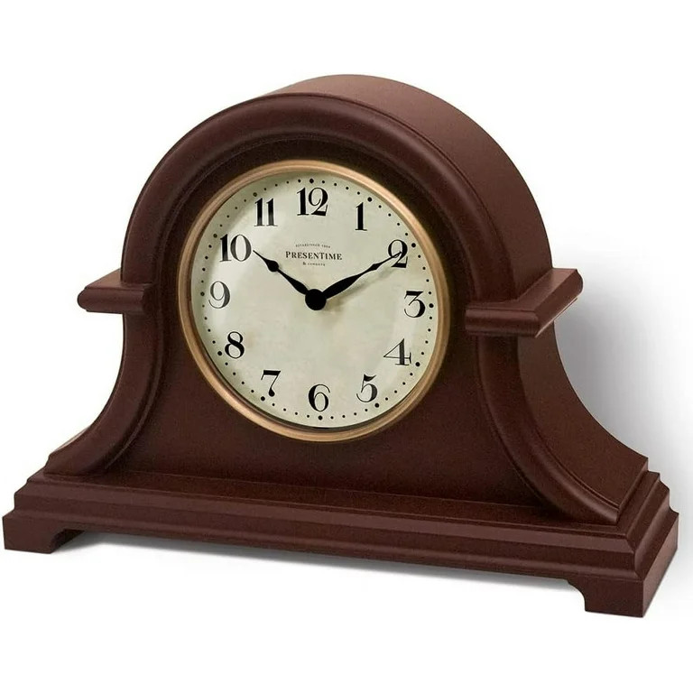Mantel Clock Vintage Farmhouse Series, Napoleon Desk & Shelf Clock, 13 x 10 inch, Domed Lens, Qua... | Walmart (US)
