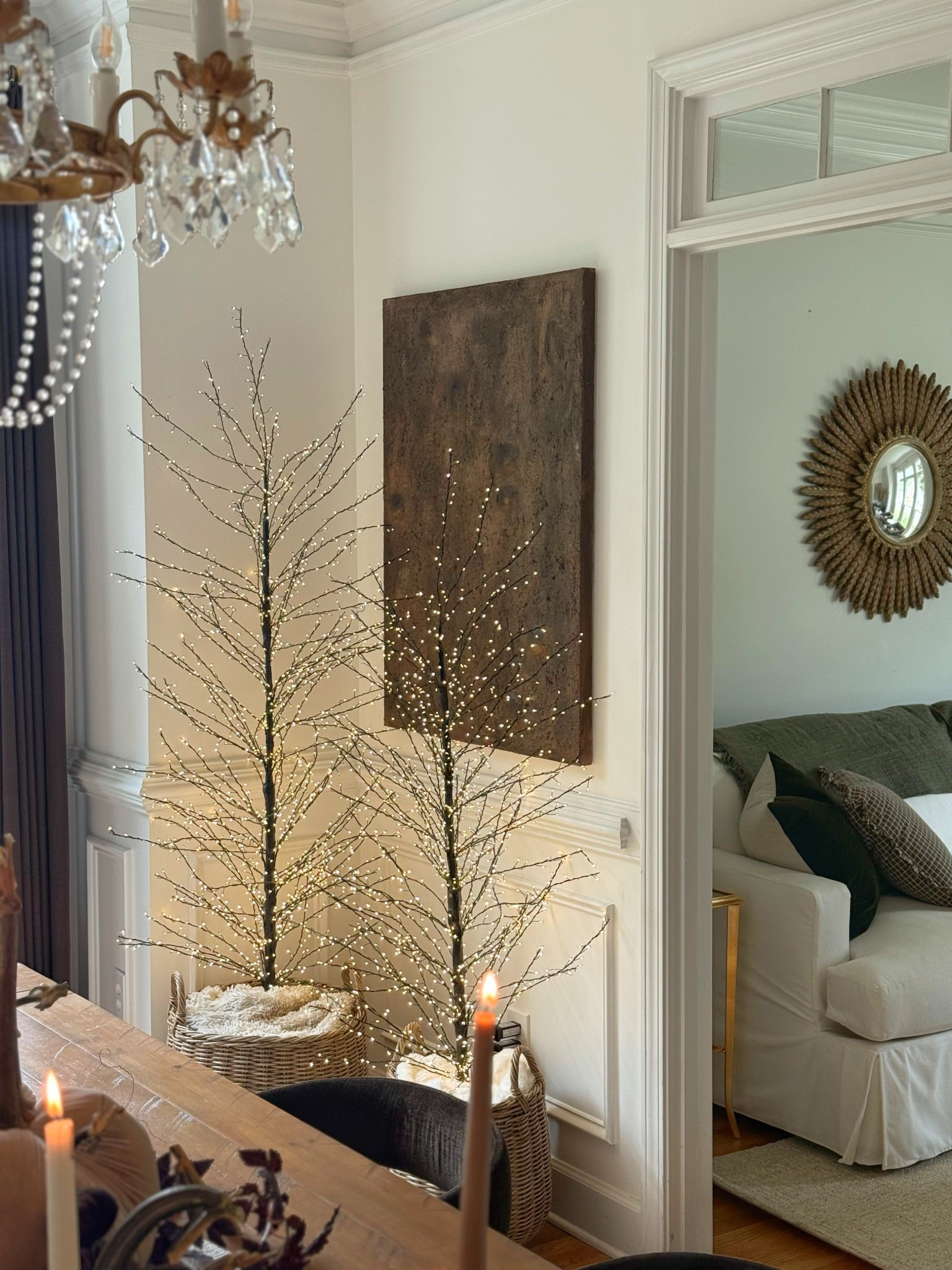 Fairy light Christmas tree, wicker planter, basket, Christmas holiday decor

#LTKHoliday #LTKHome