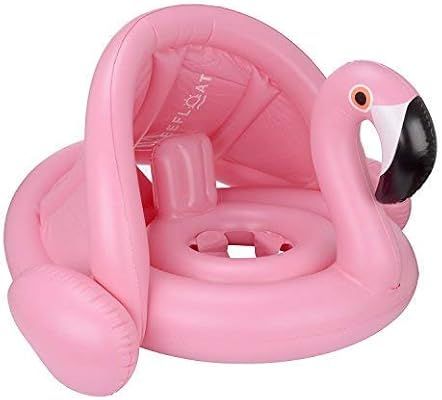 Weefloat Baby Flamingo Float with Canopy Inflatable Pool Float - Baby Flamingo Popular Baby Infan... | Amazon (US)