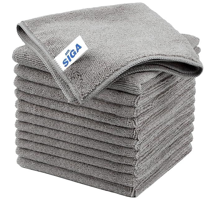 MR.SIGA Microfiber Cleaning Cloth, All-Purpose Microfiber Towels, Streak Free Cleaning Rags, Pack... | Amazon (US)