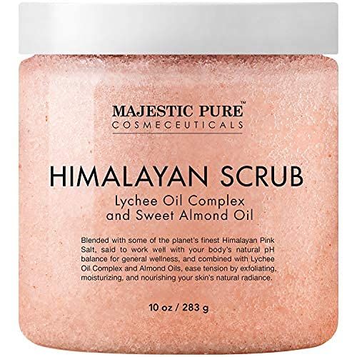 Majestic Pure Himalayan Salt Body Scrub with Lychee Oil, Exfoliating Salt Scrub to Exfoliate & Mo... | Amazon (US)