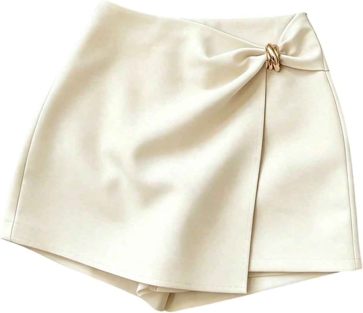 RoseSeek Women's Metal Ring Dressy Shorts A Line Mini Elegant Office Skorts | Amazon (US)
