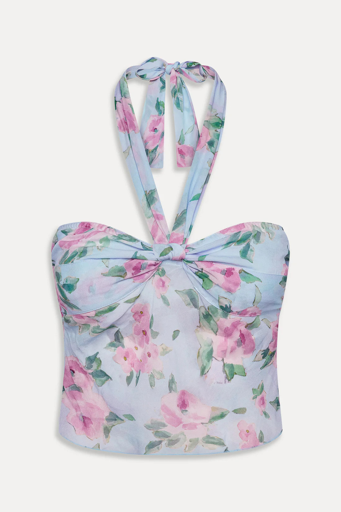 Maribel Floral Halter Top | Frankies Bikinis