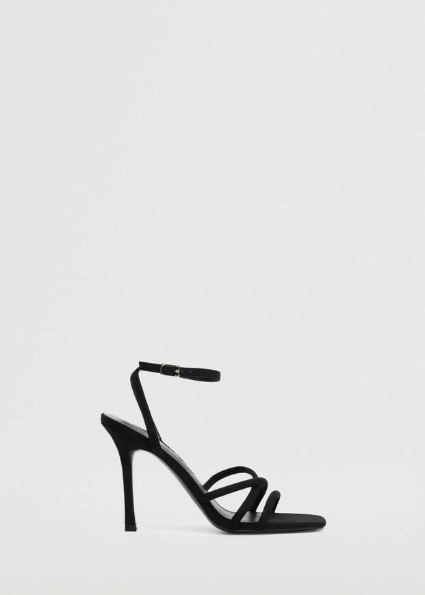 Straps heel leather sandals | MANGO (UK)