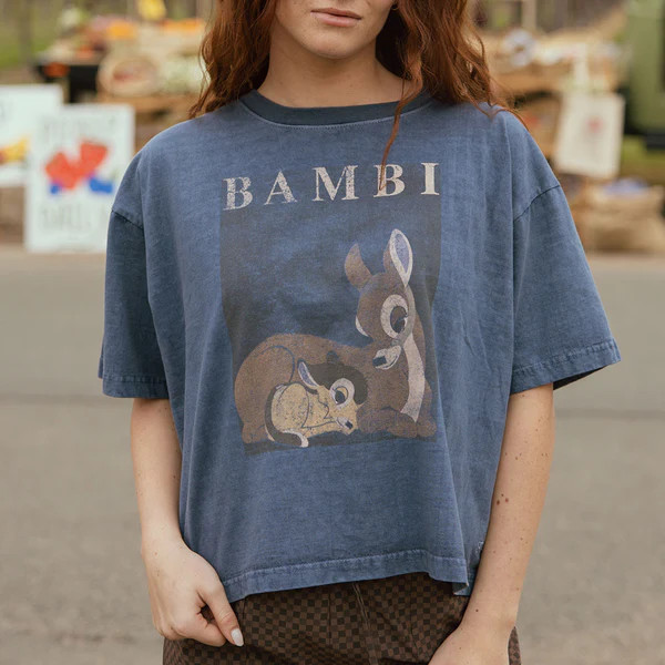 Disney Bambi Oversized Tee, Blue | Albion Fit