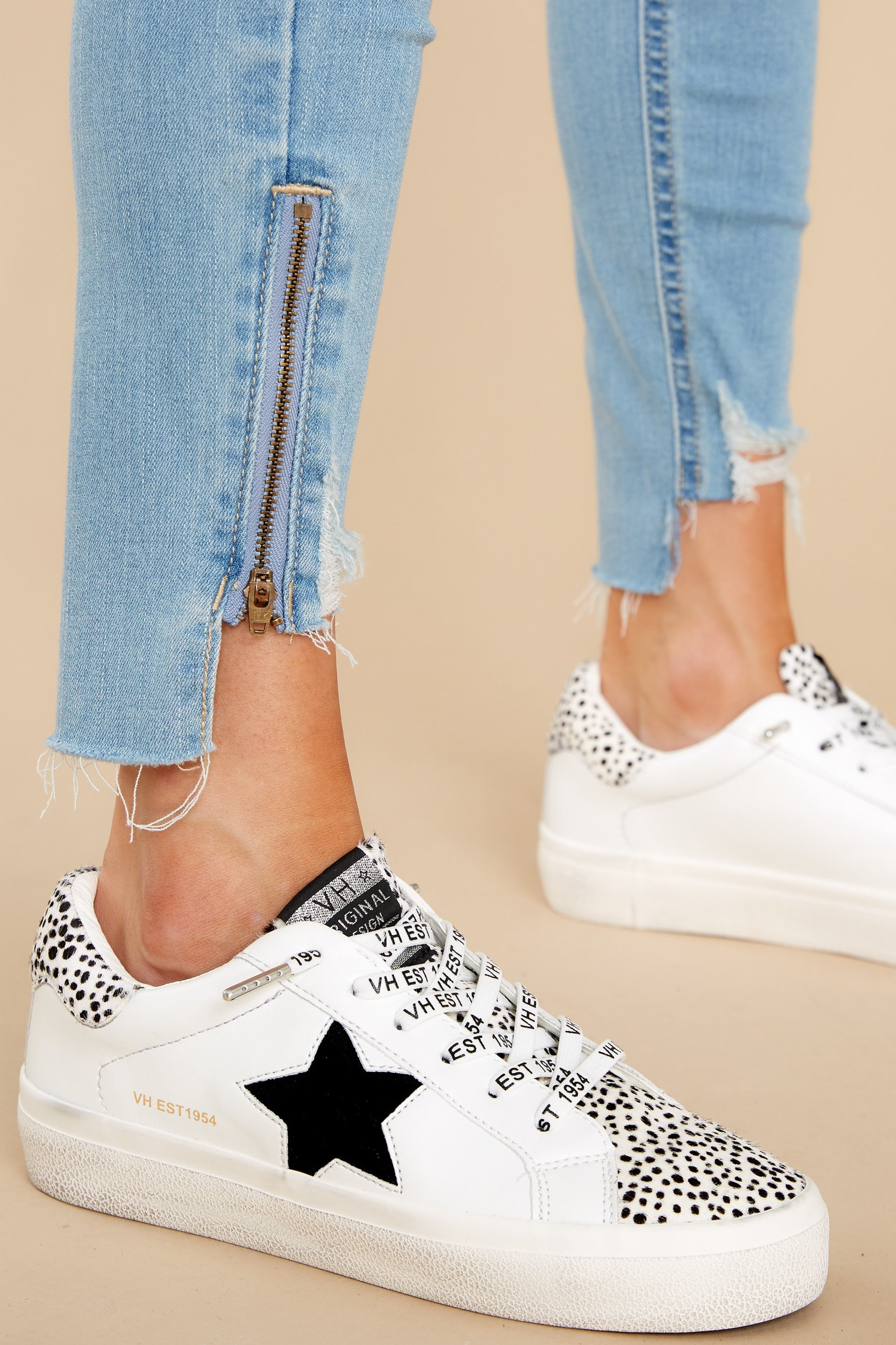 Vintage Havana Forever Wild Cheetah White Sneakers | Red Dress 