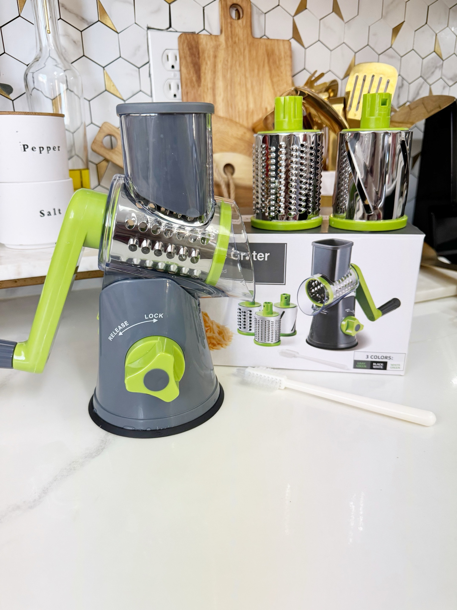 Rotary Cheese Grater, comes in 3 different colors and super convenient 🤍

#LTKhome #LTKGiftGuide #LTKsalealert