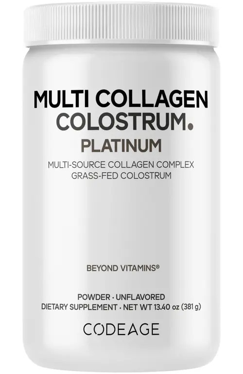 Codeage Multi Collagen Colostrum Powder Platinum, Grass-Fed, Bovine Colostrum, Lactoferrin in White at Nordstrom | Nordstrom