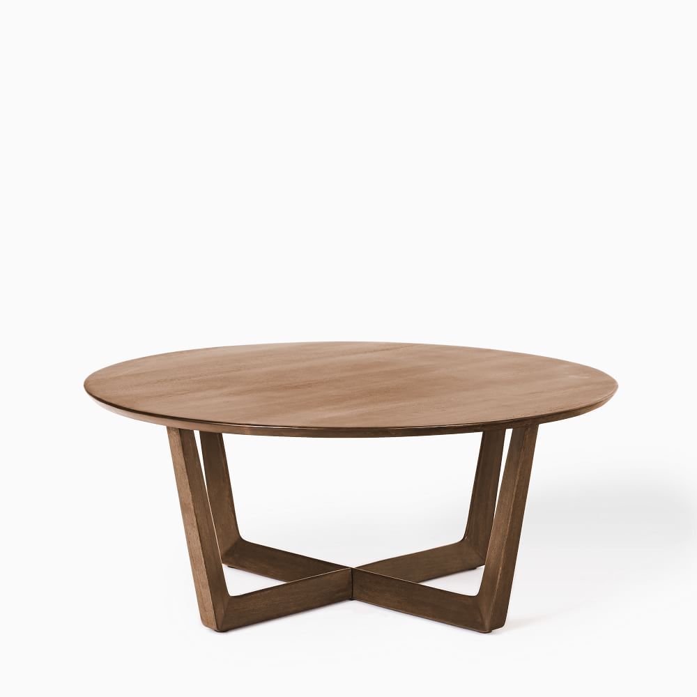 StoCollection Dark Walnut Xl 46 Inch Round Coffee Table | West Elm (US)