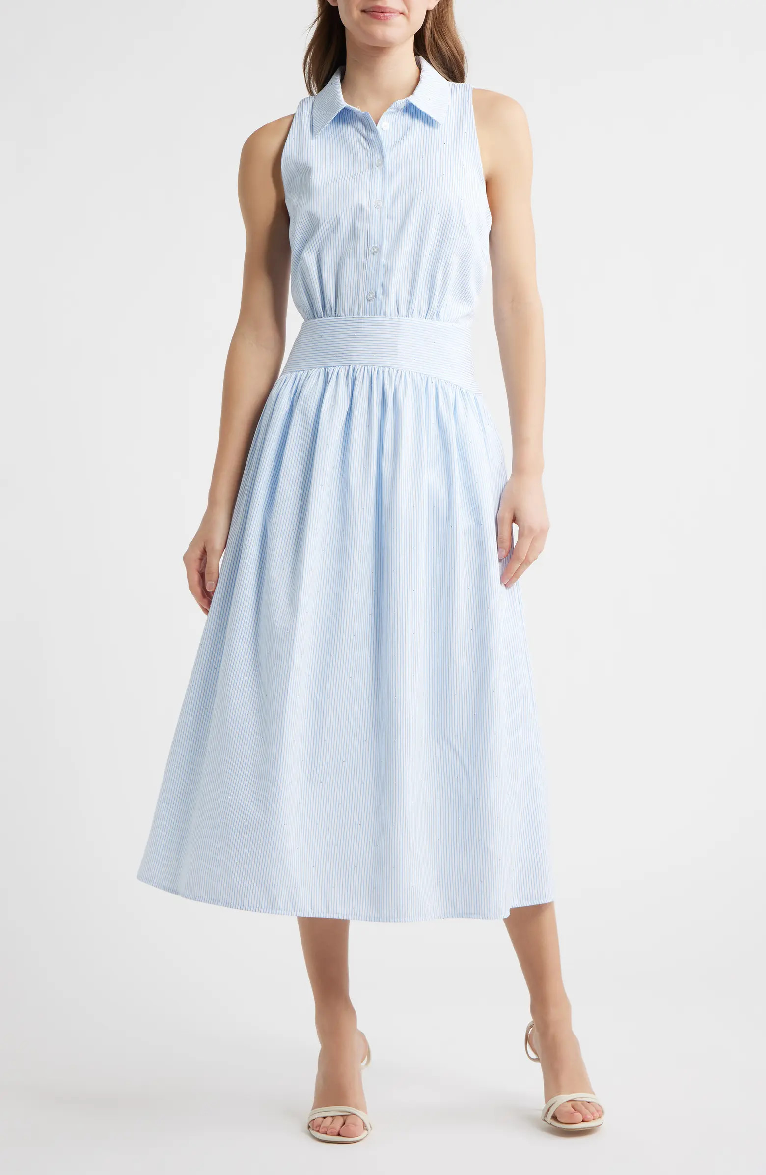 Stripe Sleeveless Shirtdress | Nordstrom