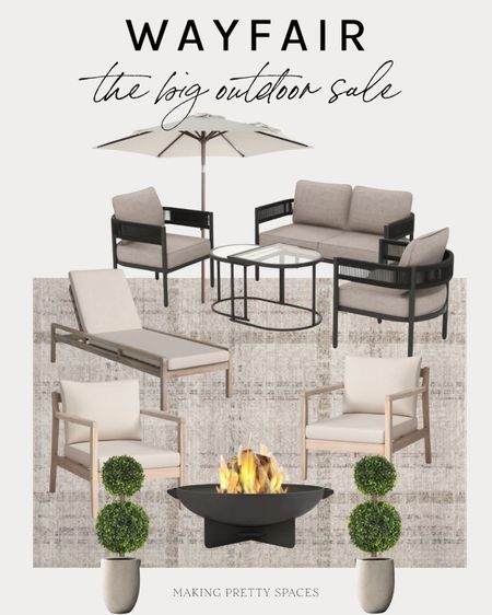 Wayfair outdoor sale! Up to 60% off these outdoor furniture finds! Outdoor, entertainment, faux greenery, summer, area rug, loloi, joss & main, wayfair, big sale, umbrella

#LTKSaleAlert #LTKStyleTip #LTKSeasonal