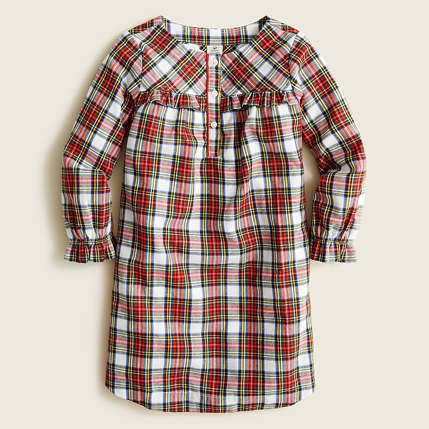 Girls' long-sleeve printed nightgown | J. Crew US