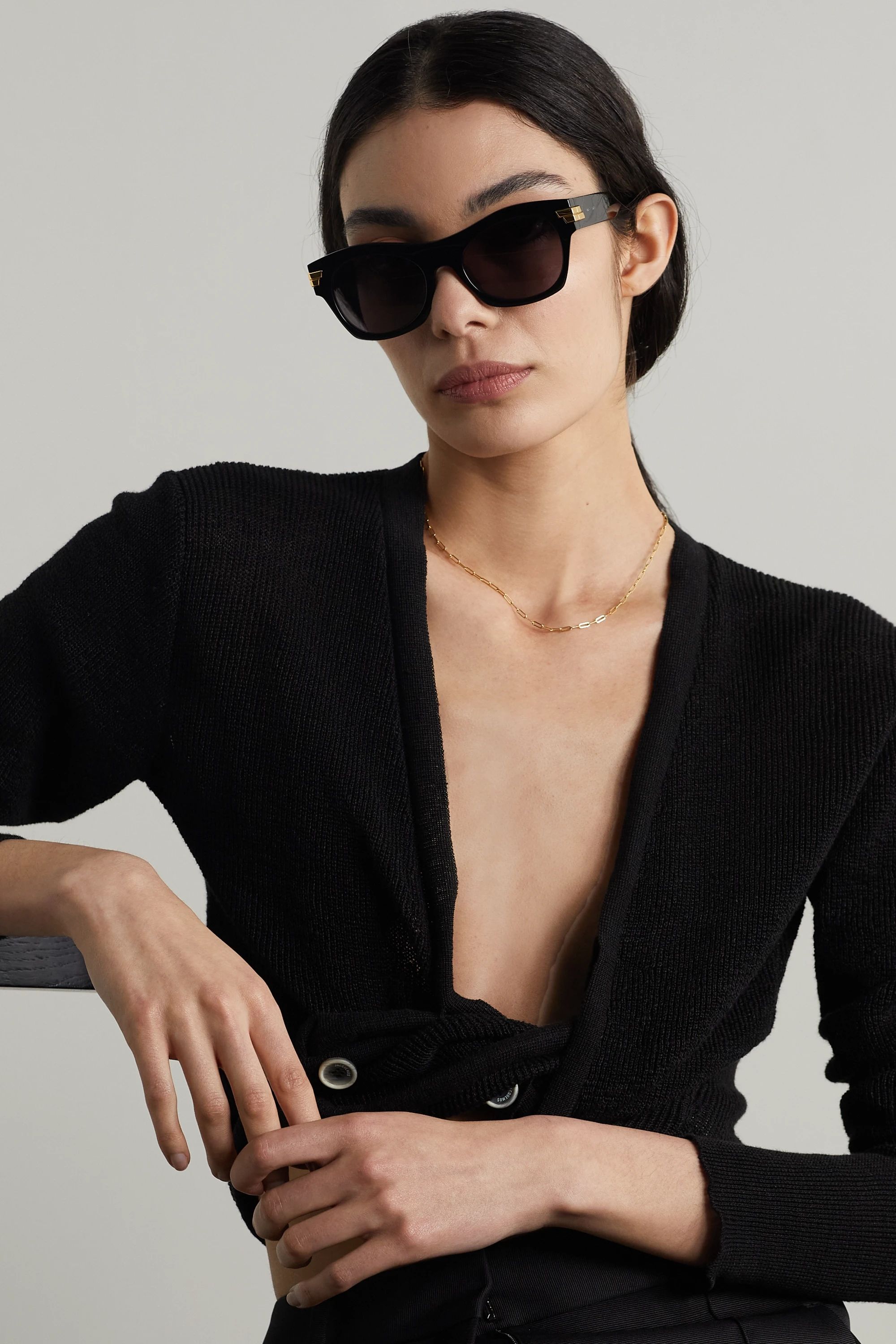 Black Square-frame acetate sunglasses | Bottega Veneta | NET-A-PORTER | NET-A-PORTER (UK & EU)