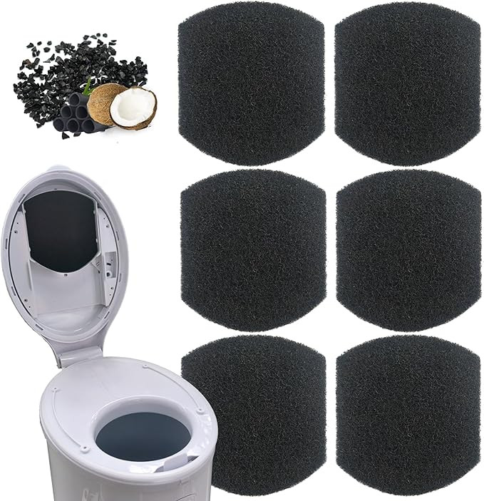 Diaper Pail Deodorizers Activated Charcoal Filter Refills Compatible with Ubbi Diaper Pail | 6 Pa... | Amazon (US)