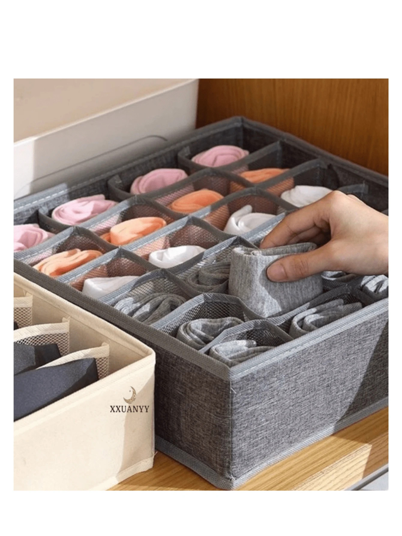 Organizador Dobrável com 24 Compartimentos para Meias, Cuecas, Calcinhas, Lingerie, Armários, G... | SHEIN