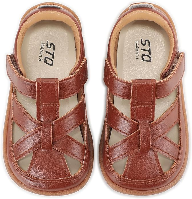 STQ Toddler Boy Girl Sandals Wide Toe Box Mary Jane Dress Shoes for Party School Uniform Summer F... | Amazon (US)