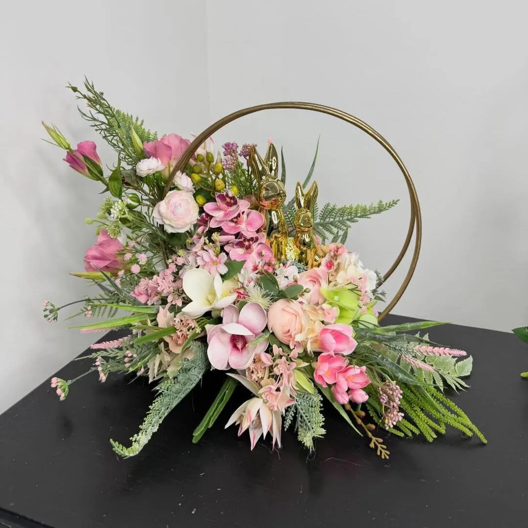 Spring Floral Arrangement for Easter Table, Faux Flower Centerpiece, Pastel Holiday Decor, Easter... | Etsy (US)