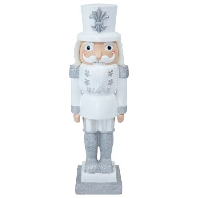 Sunnydaze 37" Sterling the Silver Christmas Nutcracker Statue | Target