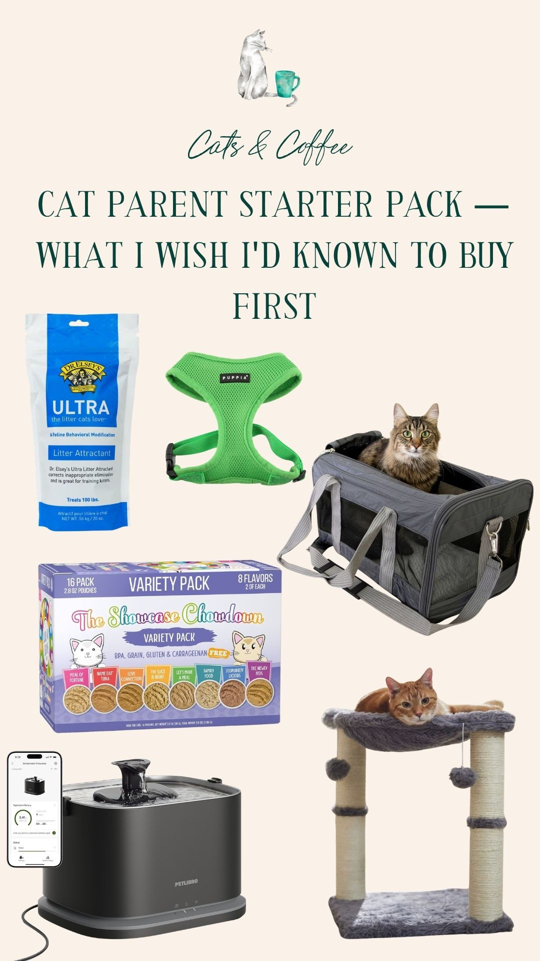 Cat Parent Starter Pack — What I Wish I'd Known to Buy First 🐾 Everything I'd tell a new cat parent to buy first from Chewy — the essentials that make the biggest difference from day one. A solid carrier, a good fountain, quality food, and a tree they'll actually climb. Skip the learning curve and start here. 

 #LTKdayinmylife #LTKstorytime #LTKHome