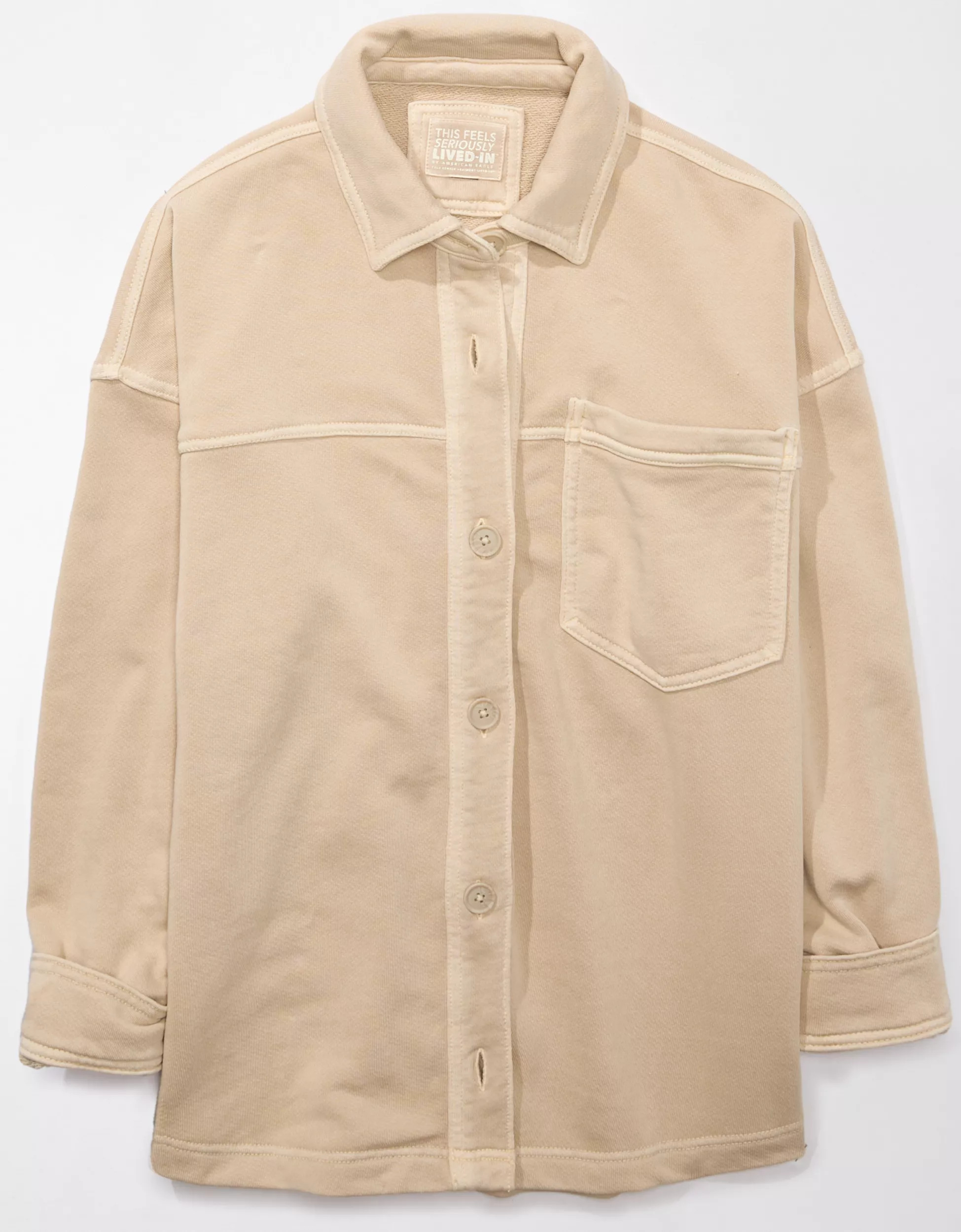 AE Oversized Fleece Shirt | American Eagle Outfitters (US & CA)