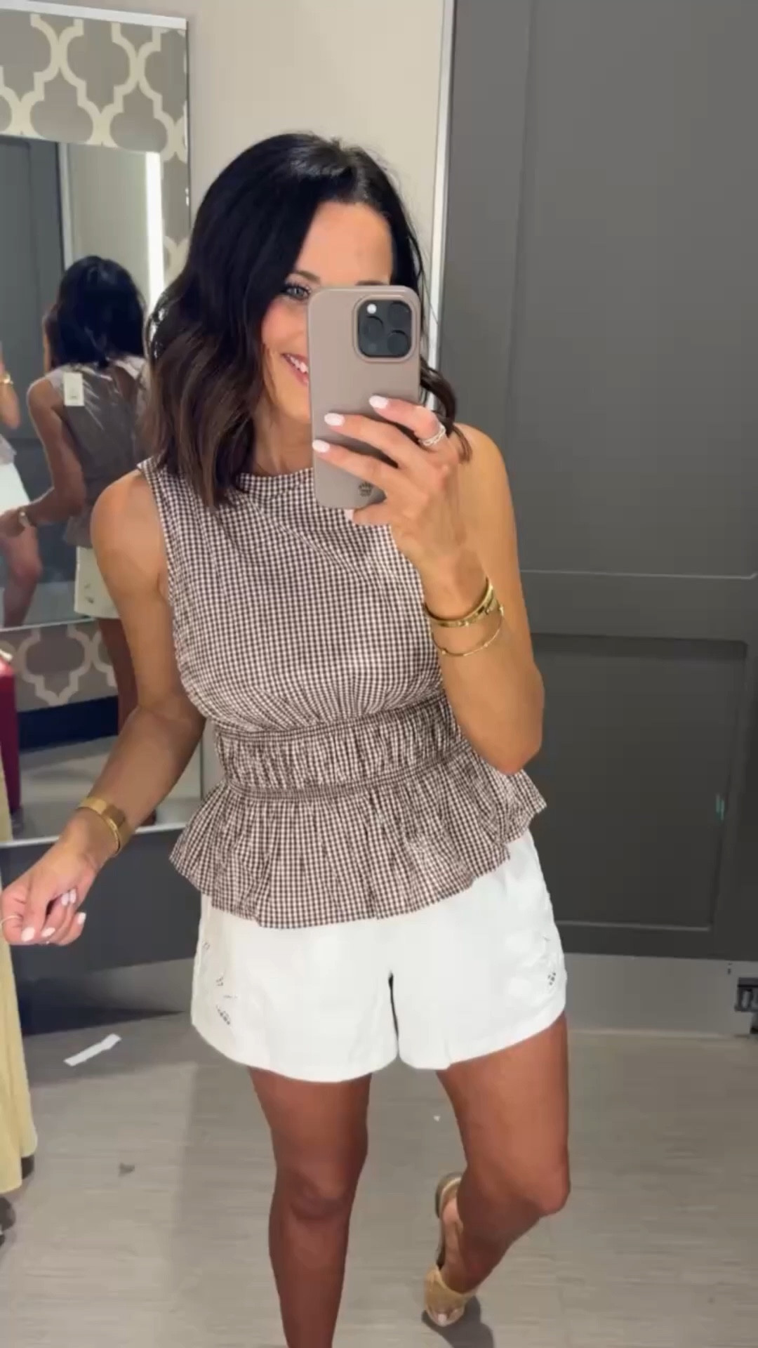 Such a cute little spring outfit. These linen blend shorts have the prettiest eyelet details and pair so well with this gingham top. Love how lightweight and easy this look is for warm spring days.

#springstyle #ginghamtop #linenshorts #springoutfit #everydayoutfit #feminineoutfit #affordablestyle 

#LTKPetite