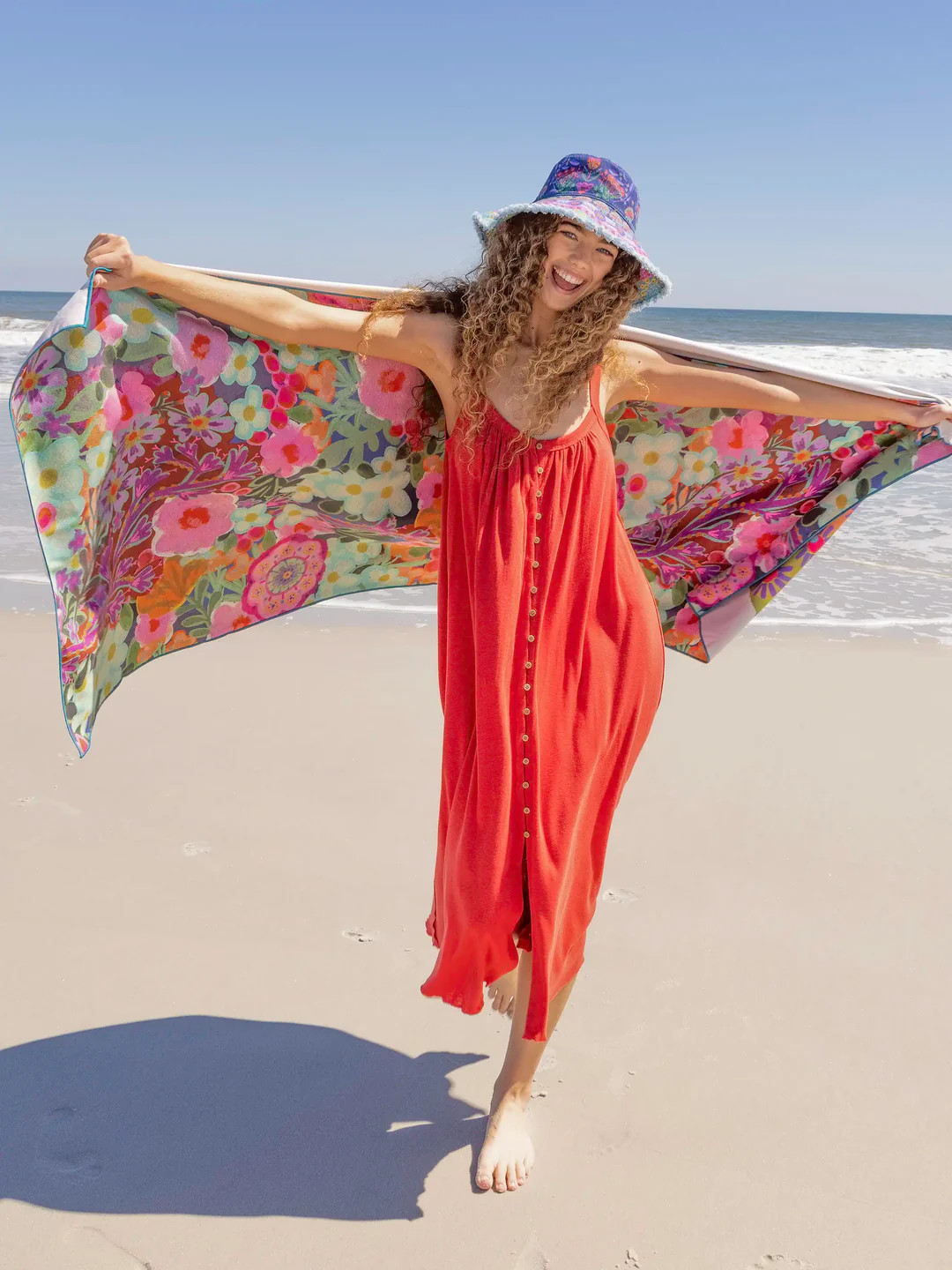 Double-Sided Microfiber Beach Towel - Love | Natural Life